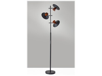 Adesso Elmore 67" Metal/Wood Floor Lamp with Round Shade (5182-01)