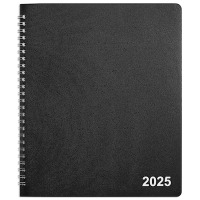 2025 Staples 7 x 9 Monthly Planner, Black (ST52183-25)