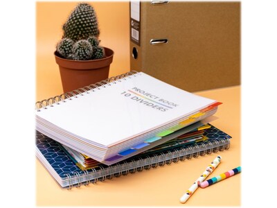 Pukka Pad Subject Notebook, 7" x 10", College Ruled, 200 Sheets, White (9603-PB)