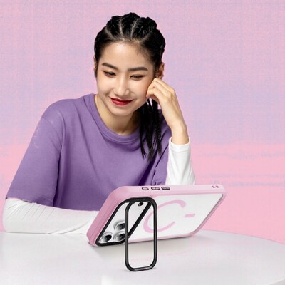 SaharaCase Raider Series MagSafe Phone Case for iPhone 17 Pro, Shock Absorbing, Desert Rose (CP00983)