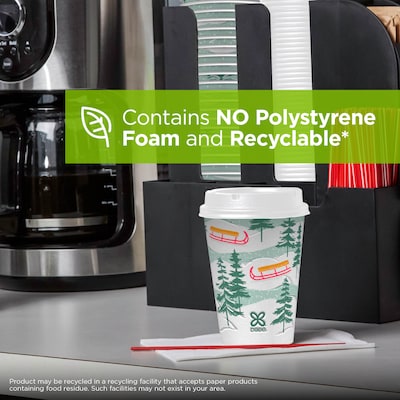 Dixie PerfecTouch Winter Fun Paperboard Hot Cups, 12 oz., 25/Pack (5342DX94BX)
