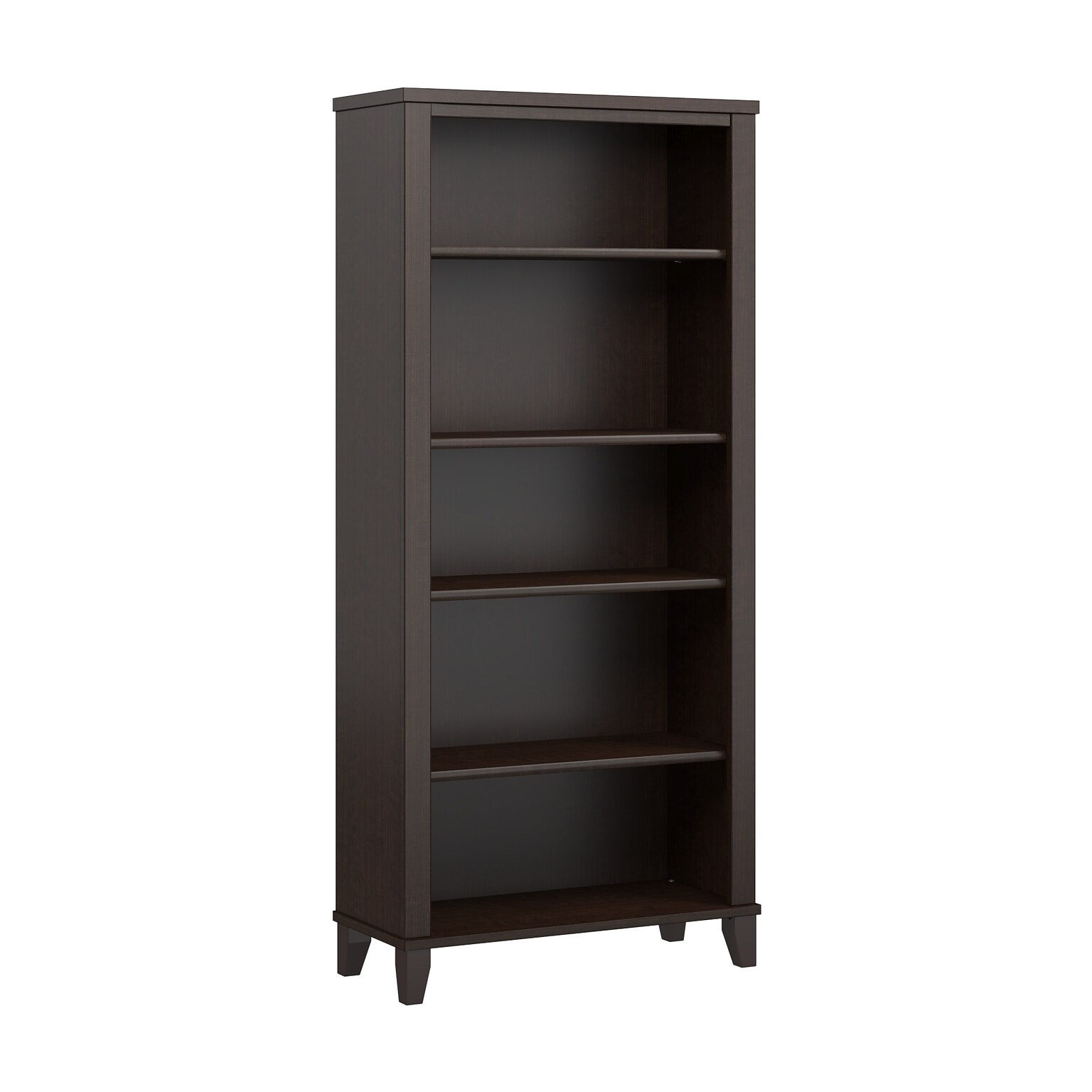 Bush Furniture Somerset 65 5-Shelf Bookcase with Adjustable Shelves, Mocha Cherry Laminate (WC81865)