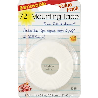 Miller Studio Remarkably Removable Magic Mounting Tape, 1 x 2 yds., White, 6/Bundle (MIL3239)