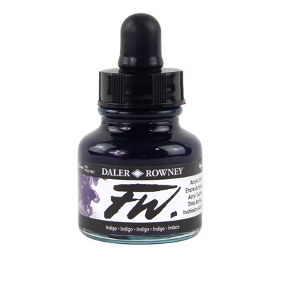 Daler-Rowney FW Acrylic Ink, Indigo, 29.5ml, 3/Bundle (DRW160029127-3)