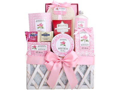 Alder Creek Roses for Relaxation Spa Gift Basket, Pink (FG04413)