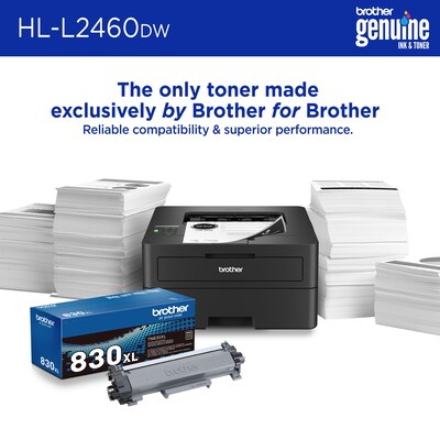 Brother RHL-L2460DW Refurbished Wireless, Black & White, Print-Only, Laser Printer, Refresh Subscription Ready