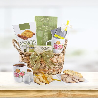 Alder Creek Gift Baskets Tea Time Wicker Gift Basket (FG03981)