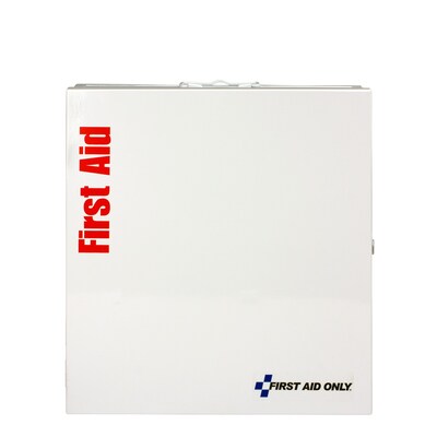 SmartCompliance First Aid Only Office Cabinet, ANSI Class A/ANSI 2021, 50 People, 241 Pieces, White (746000-021)