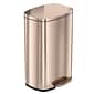 iTouchless SoftStep Stainless Steel Step Trash Can with AbsorbX Odor Control System, Rose Gold, 13.2 Gal. (PC13RRG )