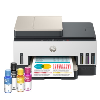 HP Smart Tank 7603 Wireless All-in-One Supertank Printer, Up to 3 Years of Ink Included (9B5D1A)