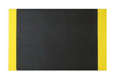 M + A Matting Sure Cushion Anti-Fatigue Commercial Textured Floor Mat, 3 x 60, Charcoal/Yellow (4271360100)