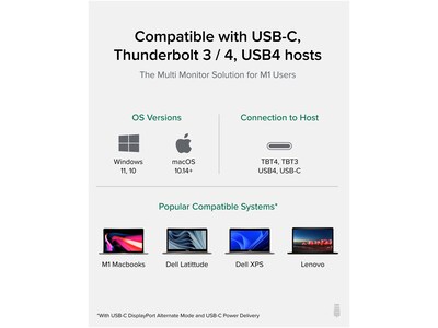 Plugable USB-C Triple 4K HDMI and DisplayPort Display Docking Station  (UD-6950PDZ)