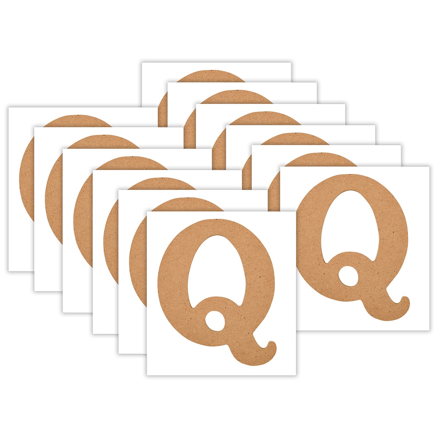 Plaid MDF Letters, 5, Brown Oxide, 12/Pack (PDE63570-12)