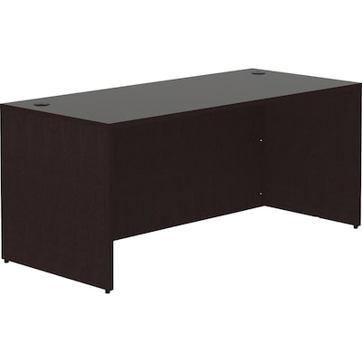 Lorell Essentials 72W PVC Desk, Espresso Brown (LLR18260)