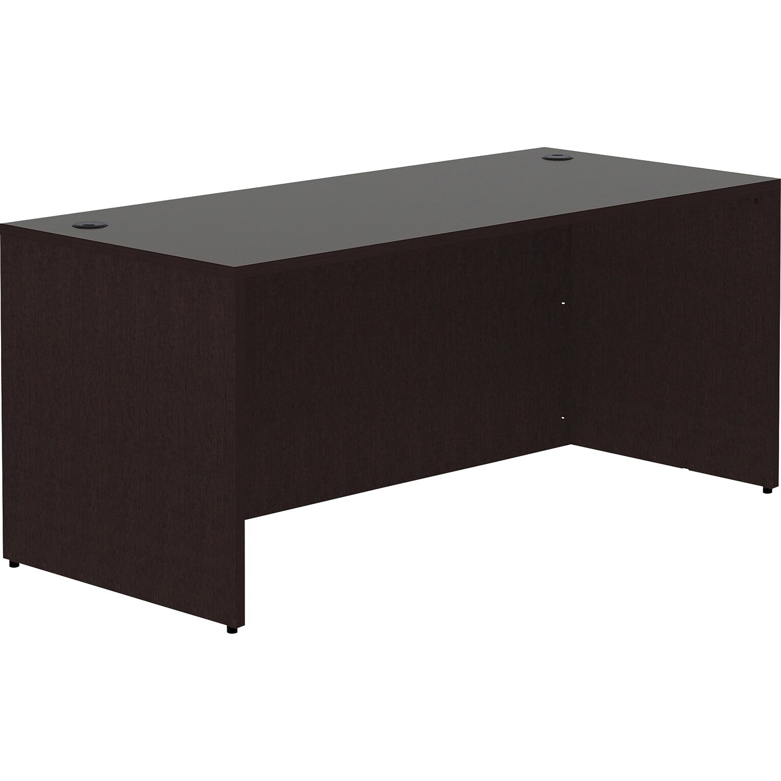 Lorell Essentials 72W PVC Desk, Espresso Brown (LLR18260)