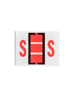 Smead BCCR Color Coded Alphabetic Labels, S, Pink, 500/Roll (67089)