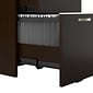 Bush Business Furniture Office in an Hour 63"H x 129"W 4 Person X-Shaped Cubicle Workstation, Mocha Cherry (OIAH007MR)