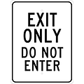 National Marker Reflective Exit Only Do Not Enter Regulatory Traffic Sign, 24 x 18, Aluminum (TM221J)