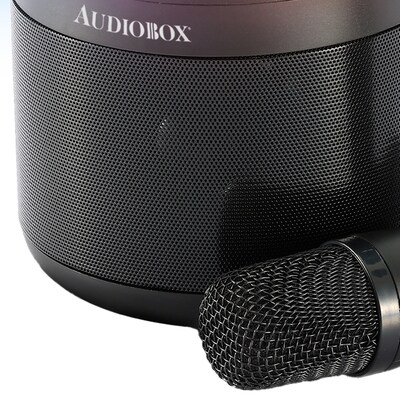 Audiobox Party Light Master Portable Karaoke Bluetooth Speaker with 2 Wireless Microphones, Black (ABK-500)