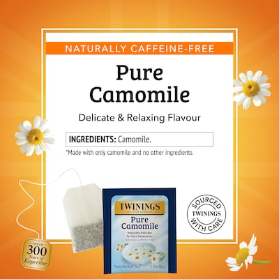 Twinings Pure Camomile Herbal Tea Bags, 25/Box (TNA85142)