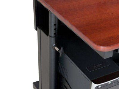 VersaDesk Deluxe 60W Manual Adjustable Standing Computer Table, Cherry/Black (CTL6024-BC)
