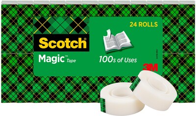 Scotch Magic Invisible Tape Refill, 3/4" x 27.77 yds., 24-Pack (810K24)