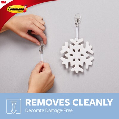 Command Small Wire Hooks, 0.5 lb., Clear, 3/Pack (17067CLR-ES)