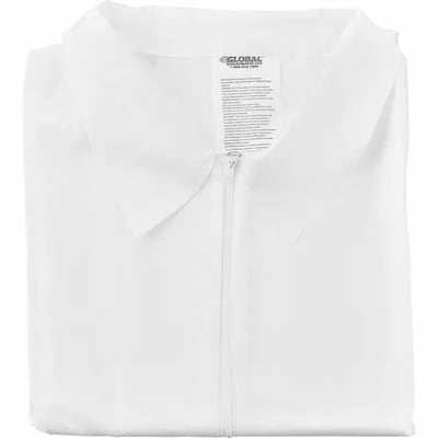 Global Industrial Disposable Microporous Coverall, Open Wrists/Ankles, White, X-Large, 25/Case (708188XL)