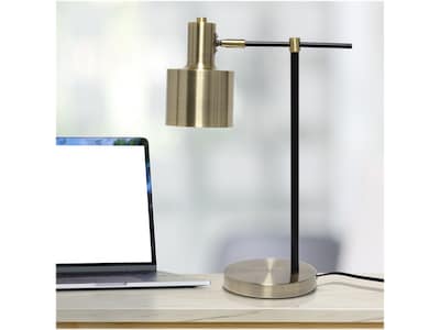 Lalia Home Studio Loft Table Lamp, Antique Brass/Black (LHT-4001-AB)