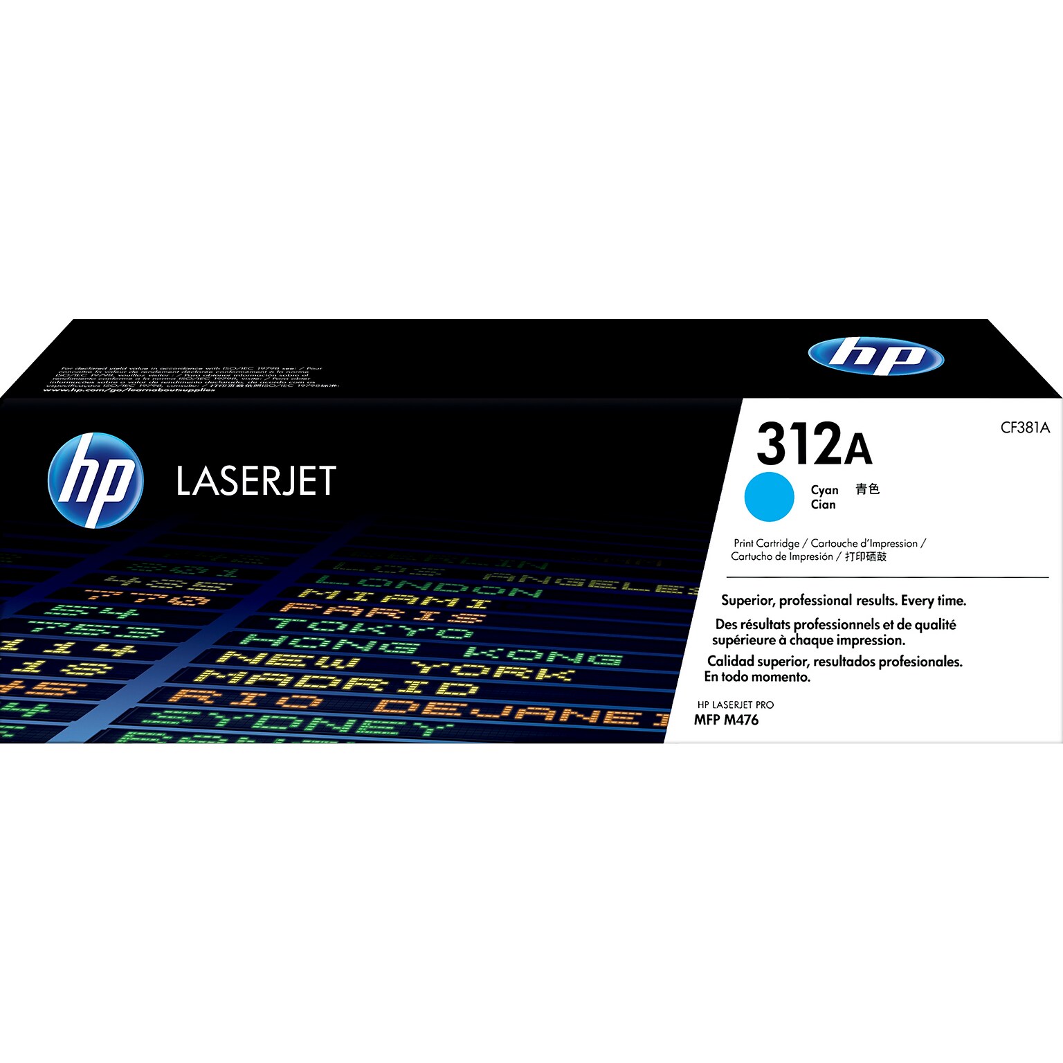 HP 312A Cyan Standard Yield Toner Cartridge, Prints Up to 2,700 Pages (CF381A)