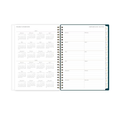 2027 Blue Sky Life-Note It Dania Dark 5.875" x 8.625" Calendar Year Weekly & Monthly Planner, Plastic Cover (139478-27)