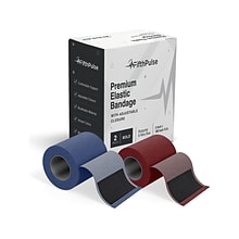 FifthPulse 3 x 180 Polyester Elastic Bandages, 2/Pack (FP-EBAND-BD-2PK)