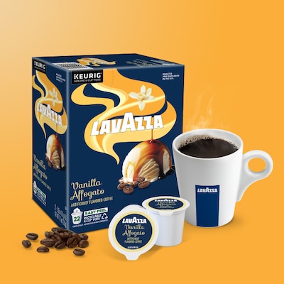 Lavazza Vanilla Affogato Caffeinated Hot & Iced Coffee Keurig K-Cup Pods, Medium Roast, 88/Box (5000384733CT)