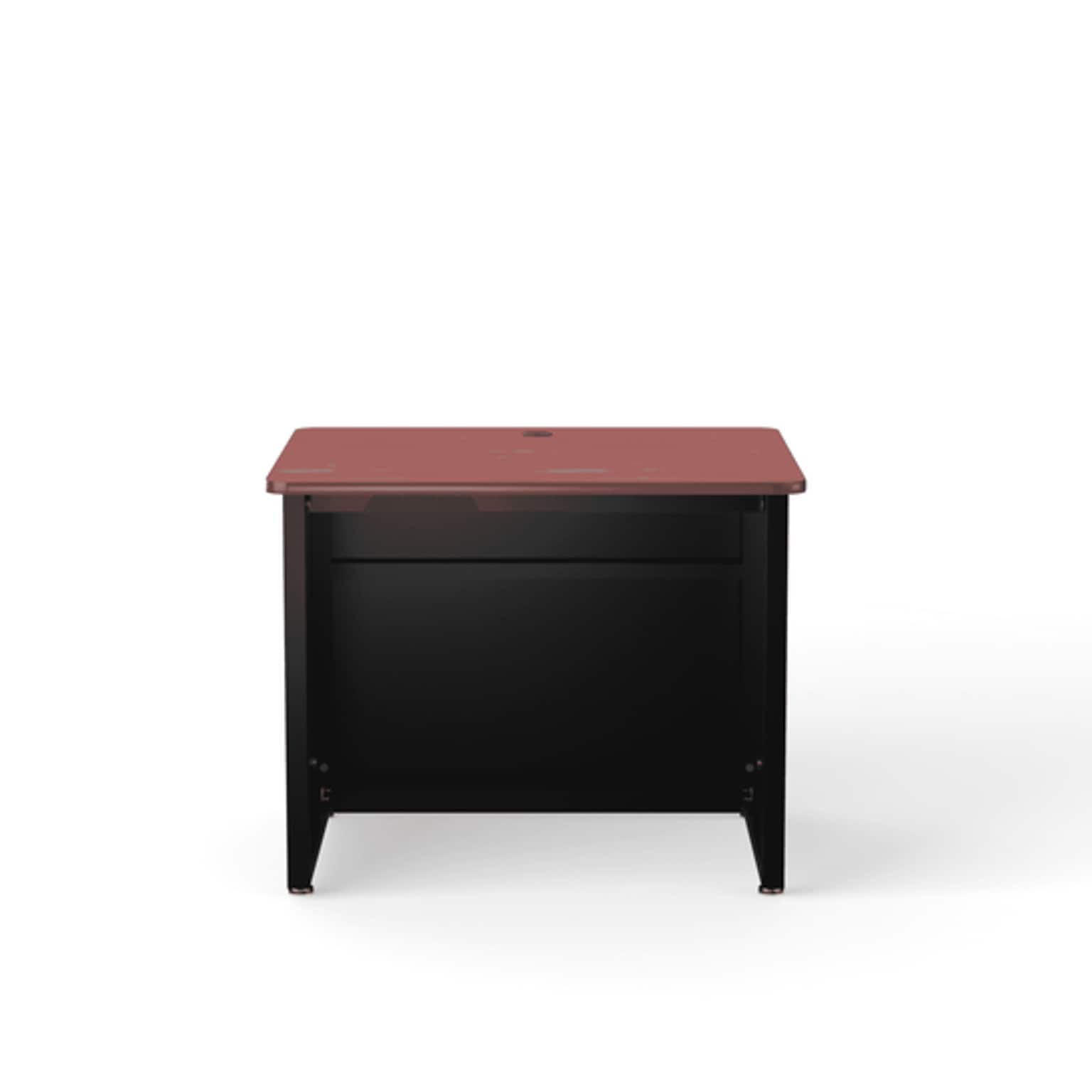 VersaDesk 36W Enclosed Versa Classroom Desk, Cherry/Black (CD3630-BC)
