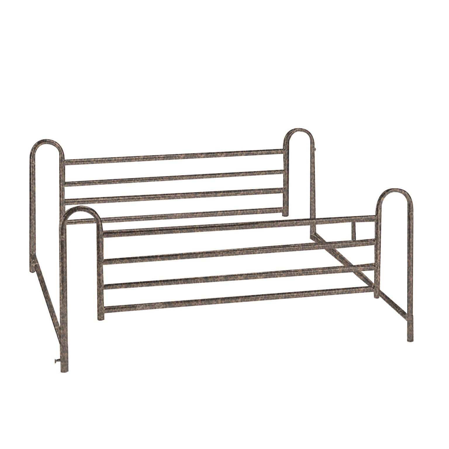 Drive Medical Full Length Hospital Bed Side Rails, Brown (15001ABV)
