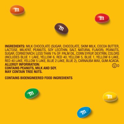 M&M's Peanut Milk Chocolate Pieces, 62 oz. (209-00060)
