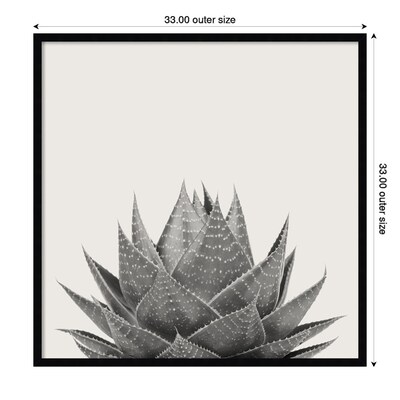 Amanti Art Haze Aloe Succulent by The Creative Bunch Studio Wood Framed Wall Art Print, 33" x 33" (A42675345777)