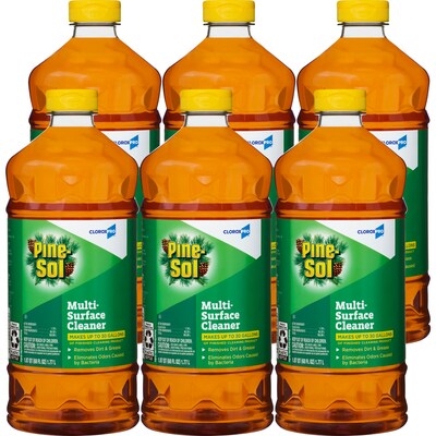 Pine-Sol Disinfectant Multi-Surface Cleaner, Original Pine, 60 oz., 6/Carton (41773)