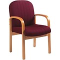 Global® Wooden Oak Framed Guest Chair; Burgundy