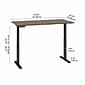 Bush Business Furniture Move 60 Series 60"W Electric Height Adjustable Standing Desk, Modern Hickory/Black (M6S6030MHBK)