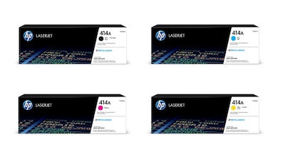 HP 414A Black/Cyan/Magenta/Yellow Standard Yield Toner Cartridge Set, 4/Pack