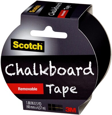 Scotch™ Chalkboard Tape, 1.88 x 5 yds., Black (1905R-CB-BLK)