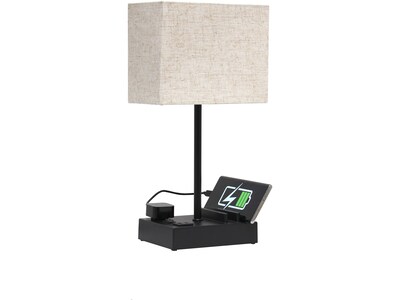 Simple Designs LED Multiuse Table Lamp, Black/Beige (LT1110-BGB)