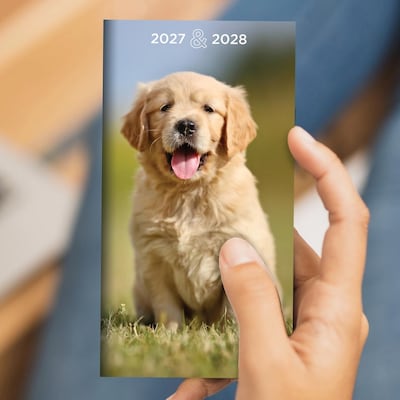 2027 TF Publishing Dogs 3.5" x 6.5"  Monthly Standard Planner, Paperboard Cover, Multicolored (27-7016)