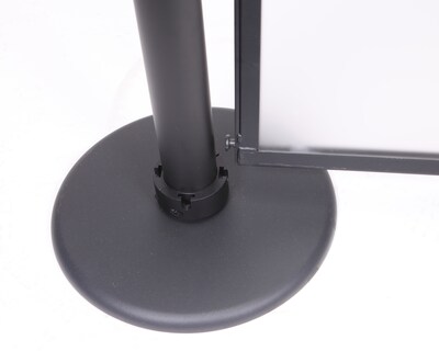Queue Solutions 34" x 4’ PVC Stanchion Post Panel Kit, Black (PNL4834B-BS-4COL)