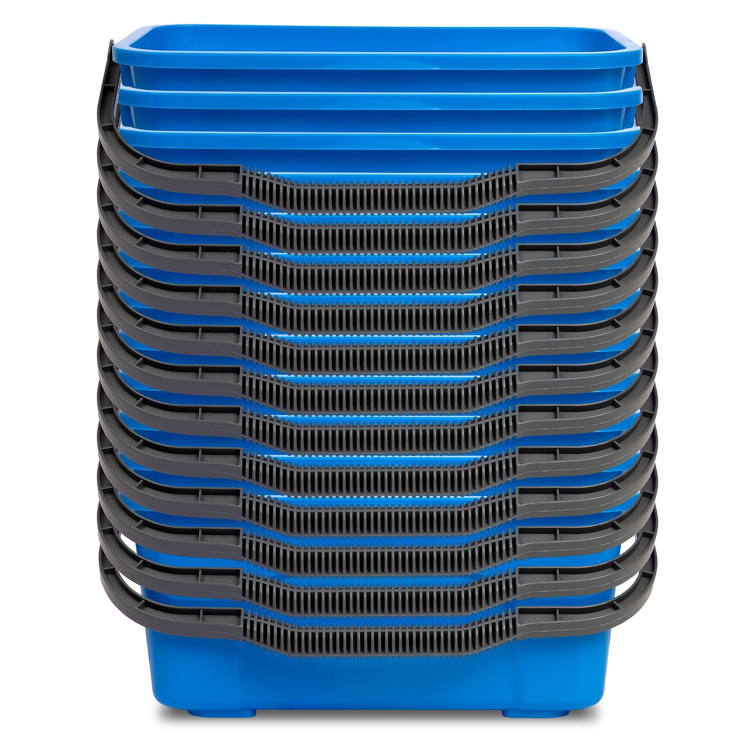 Gritt Commercial Plastic Squeegee Bucket, 3-Gallon, Blue, 12/Carton (GRI183)