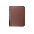 Samsill Contrast Stitch Padfolio, Leather, Tan (SAM71716)