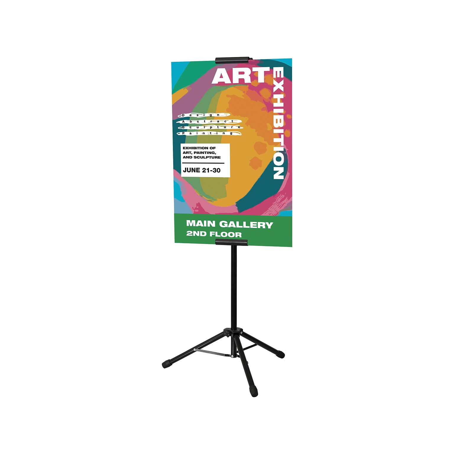 Excello Global Products Blank Indoor/Outdoor Floor Sign, 13 x 86, Black (EGP-HD-0523)
