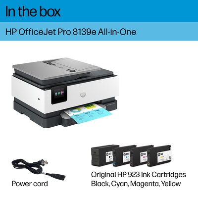 HP OfficeJet Pro 8139e Wireless Color Inkjet Printer, All-In-One, Print, Scan, Copy, Fax (40Q51A#B1H)