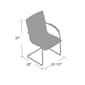 Boss Chrome Frame, Grey Vinyl Side Chair, 2 Pack (B9536GY2)